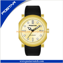 Competitive Price Quartz Watches with Genuine Leather Band